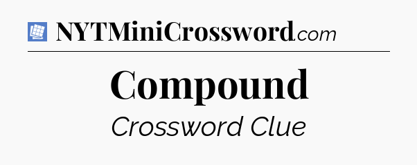 Compound Puzzle Page Crossword Clue
