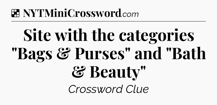 Solution: Site with the categories 