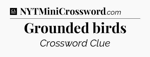 Grounded birds - LA Times Crossword
