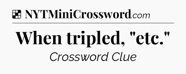 Solution: When tripled, 