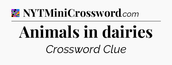 Animals in dairies Crossword Clue
