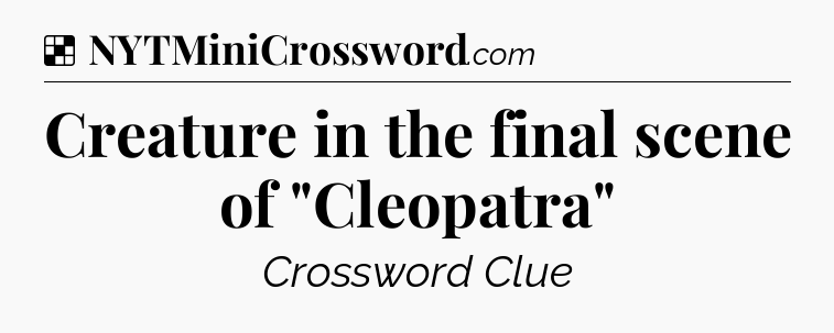 Solution: Creature in the final scene of 