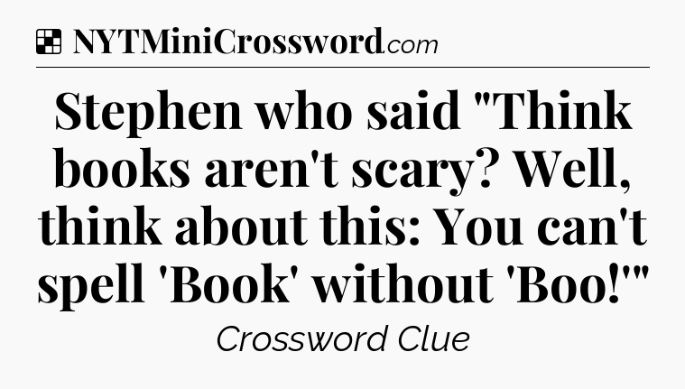 Solution: Stephen who said 