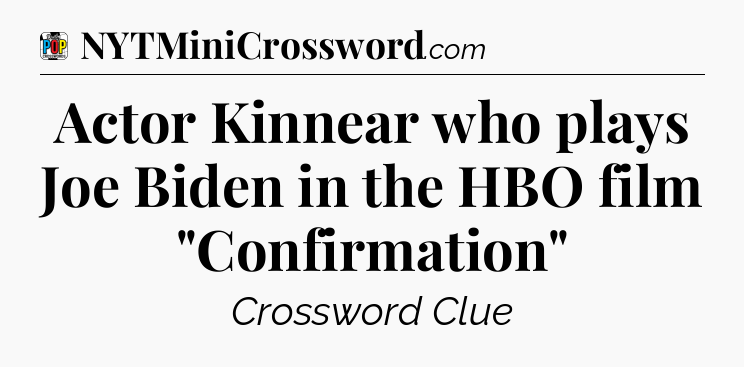 Actor Kinnear who plays Joe Biden in the HBO film 