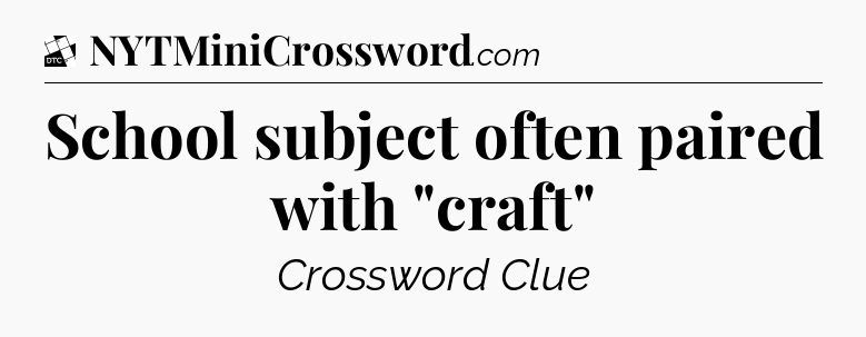 School subject often paired with 