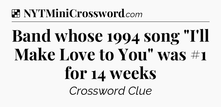 Solution: Band whose 1994 song 