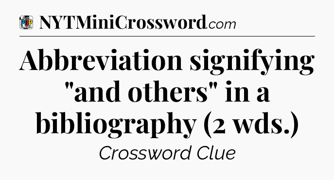 Abbreviation signifying 