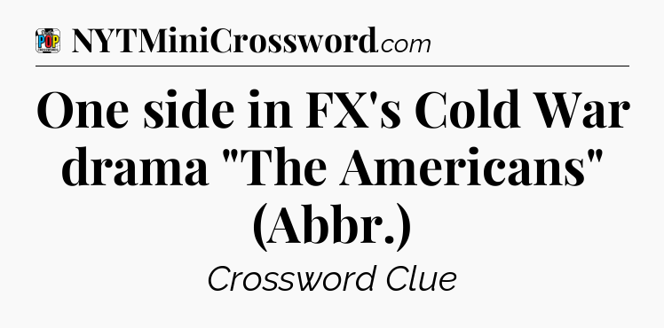 One side in FX's Cold War drama 