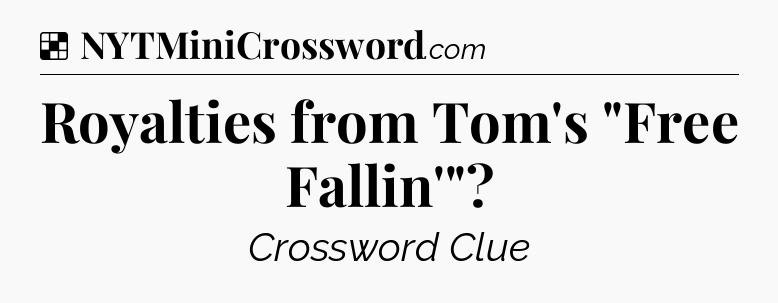 Solution: Royalties from Tom's 