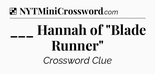 Solution: ___ Hannah of 