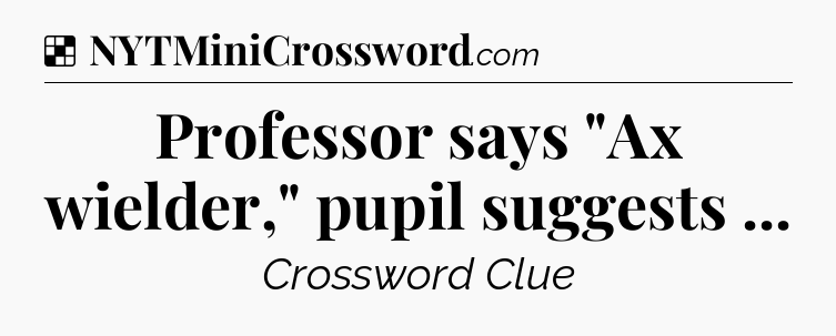Solution: Professor says 