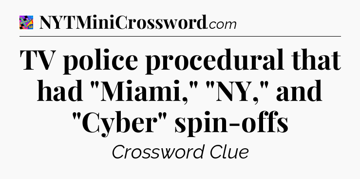 TV police procedural that had 