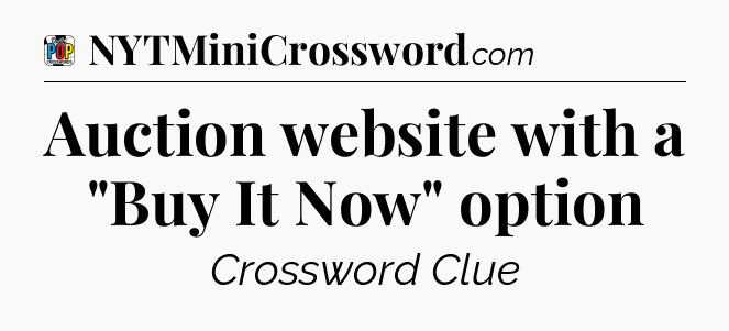 Auction website with a 