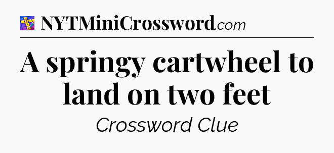 A springy cartwheel to land on two feet Codycross