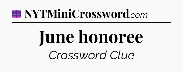 June honoree - Thomas Joseph Crossword
