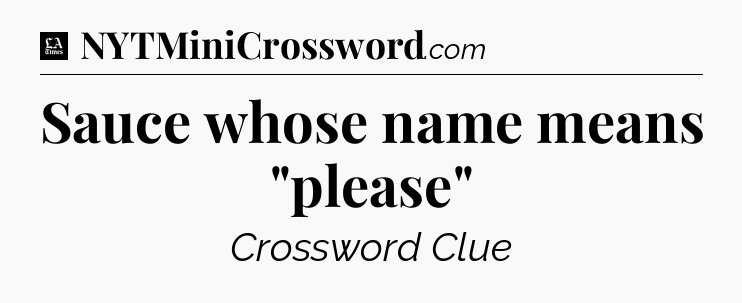 Sauce whose name means 