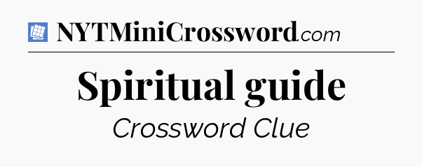 Spiritual guide Puzzle Page Crossword Clue