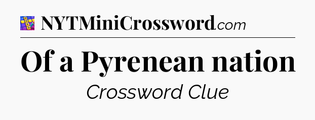 Of a Pyrenean nation Codycross