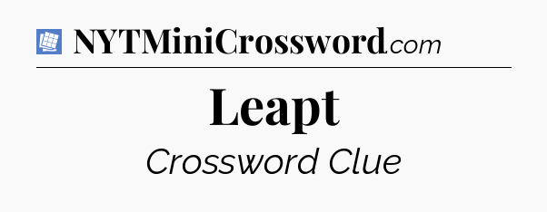 Leapt Puzzle Page Crossword Clue