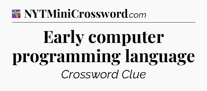 Early computer programming language Codycross