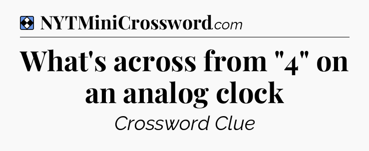 Solution: What's across from 