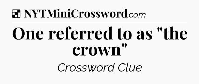 Solution: One referred to as 