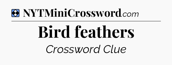 Solution: Bird feathers - NYT Mini Crossword