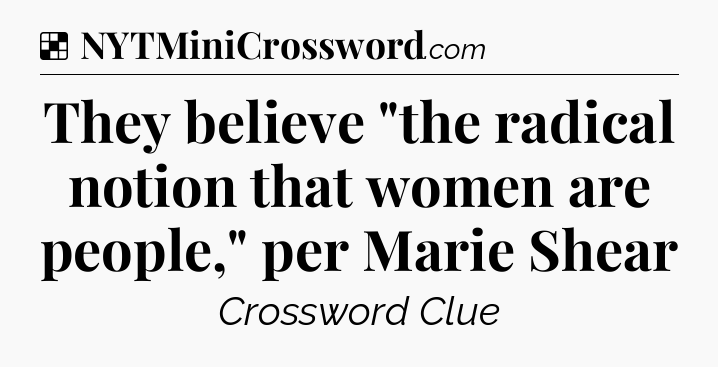 Solution: They believe 