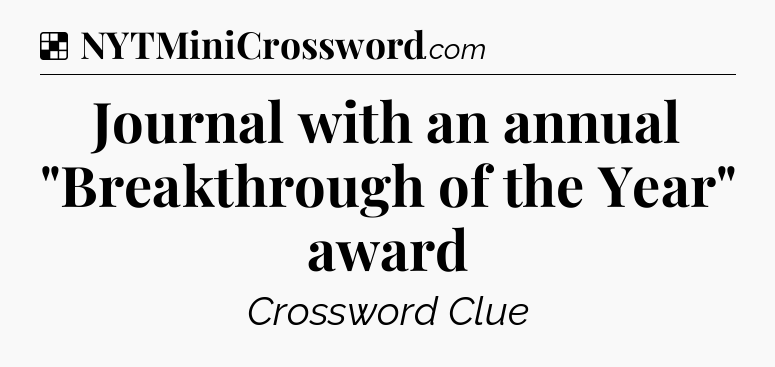 Solution: Journal with an annual 