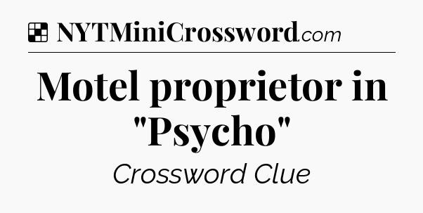 Solution: Motel proprietor in 