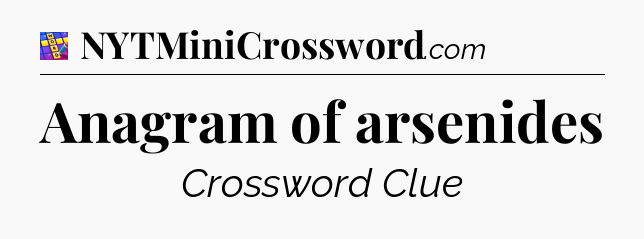 Anagram of arsenides Codycross