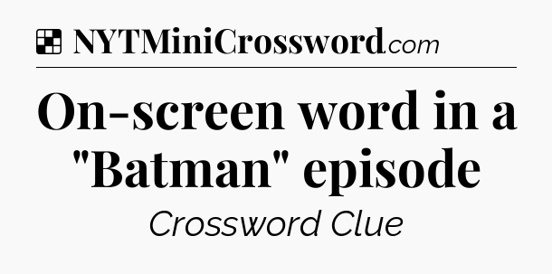 Solution: On-screen word in a 