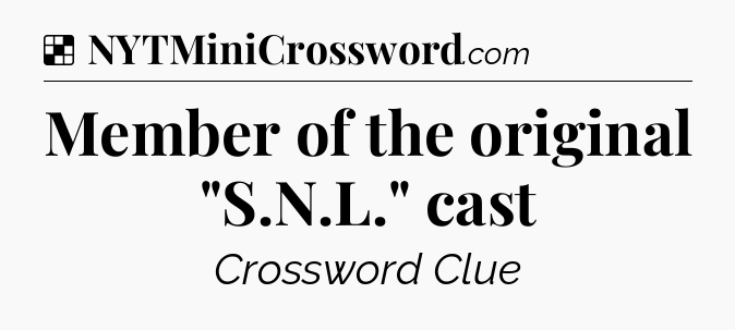 Solution: Member of the original 