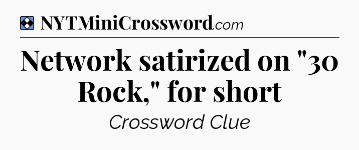 Solution: Network satirized on 