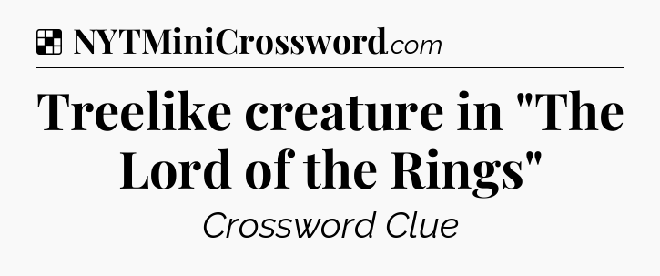 Solution: Treelike creature in 
