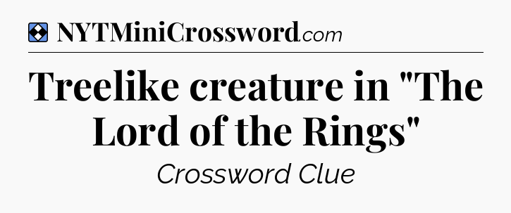 Solution: Treelike creature in 