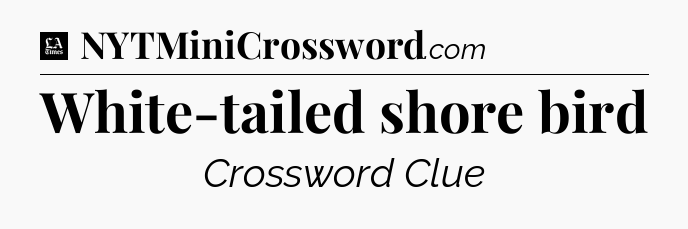 White-tailed shore bird - LA Times Crossword