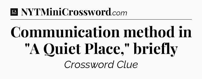 Communication method in 