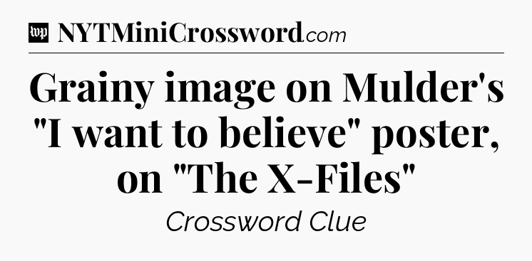 Grainy image on Mulder's 