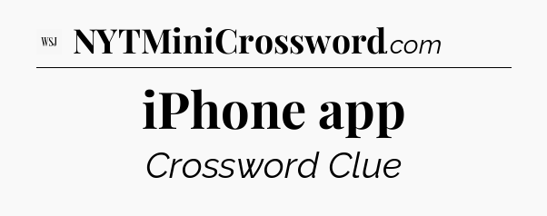 iPhone app - WSJ Crossword