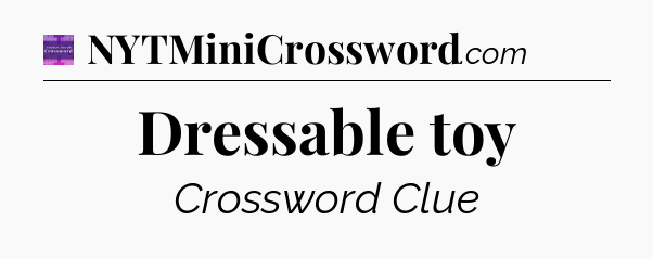 Dressable toy - Thomas Joseph Crossword