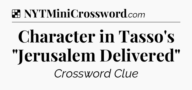Solution: Character in Tasso's 