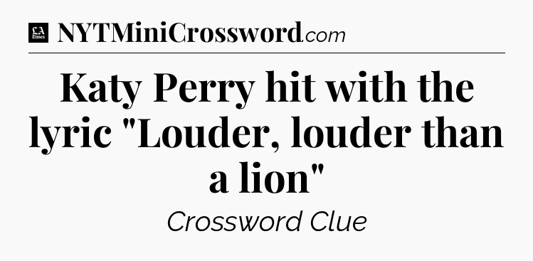 Katy Perry hit with the lyric 