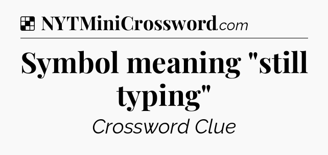 Solution: Symbol meaning 