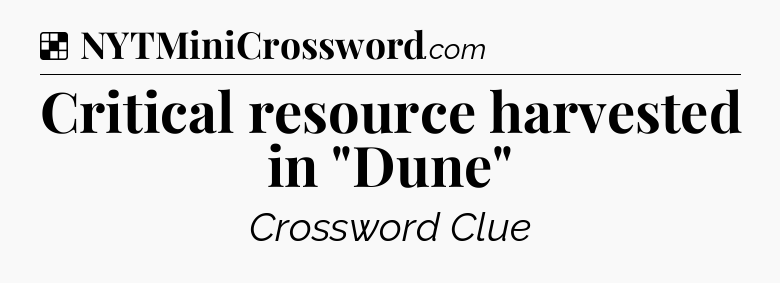 Solution: Critical resource harvested in 