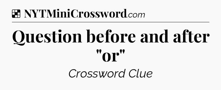 Solution: Question before and after 