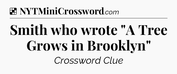 Solution: Smith who wrote 