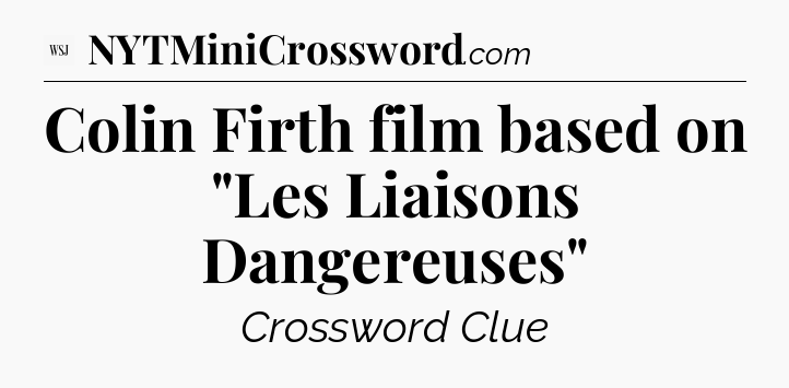 Colin Firth film based on 