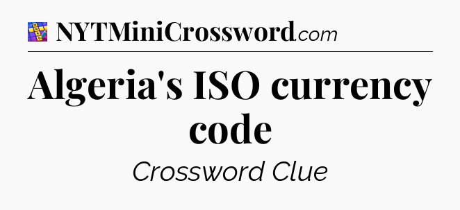 Algeria's ISO currency code Codycross