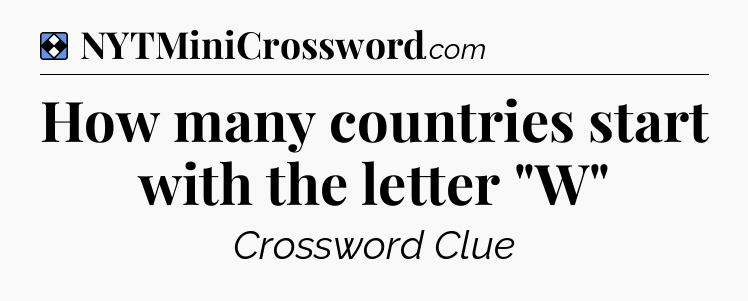 Solution: How many countries start with the letter 